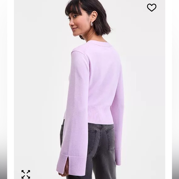 On 34th
Women's Split-Cuff Crewneck Cropped Cardigan, Macy's Exclusive - Picture 2 of 3